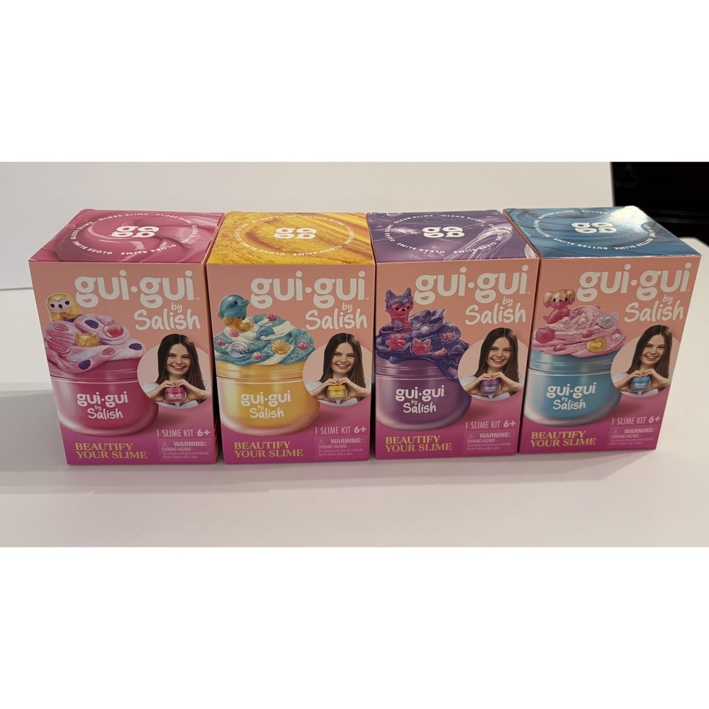 Gui Gui By Salish Slime 4 Pack Limited Edition Gloss Clear Butter Cloud Slime 💛